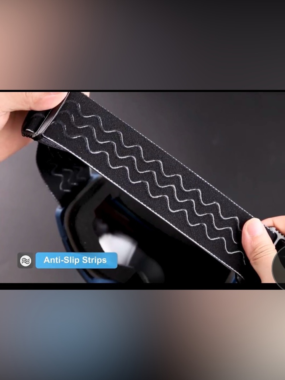 Odoland Men's Blue Mirrored Ski Goggles - Picture 11 of 12